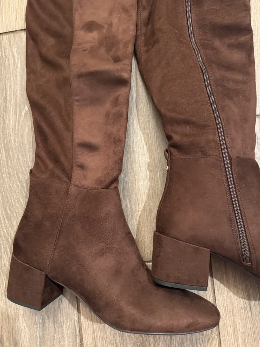 New Michael Kors Mocha Micro Suede Boots Sz 11 M - Picture 5 of 10